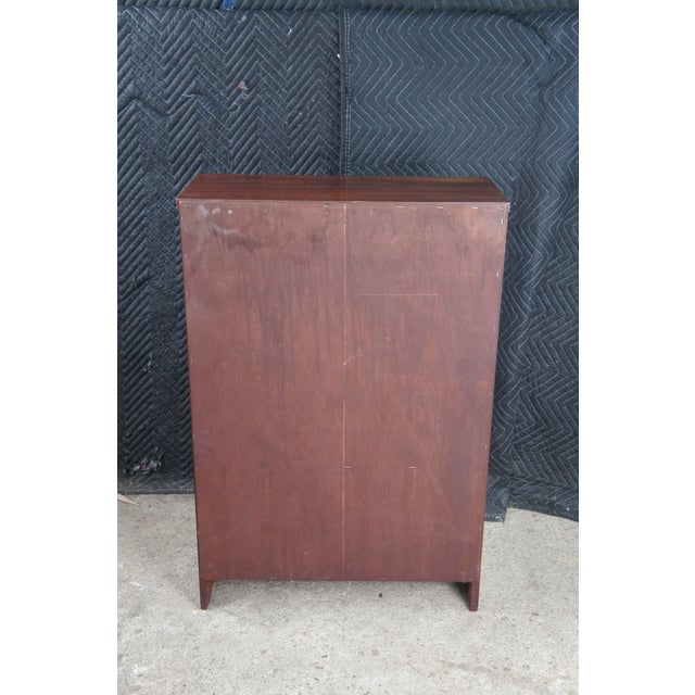 Mid 20th Century Victorian Revival Petite Mahogany Three Shelf Library Bookcase For Sale - Image 9 of 10