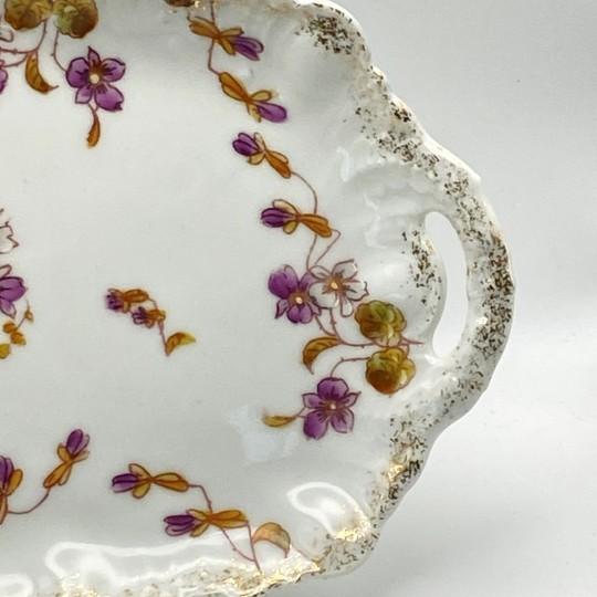 1900 - 1909 Limoges Ak CD Antique Hand Painted Porcelain Tray / Platter 13.5-inch (Klingenberg/Dwenger) France 1900's For Sale - Image 5 of 18