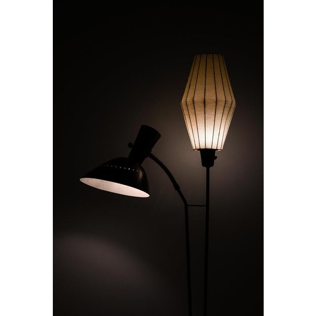 Hans Bergström Floor Lamp with Black Lacquered Metal Structure from Hans Bergström, 1950s For Sale - Image 4 of 7