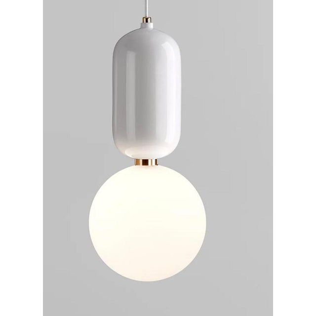 White Aballs T Me Suspension Lamp in Ceramic and Glass by Jaime Hayon for Parachilna For Sale - Image 9 of 12