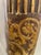1840 Antique Ornate French Wooden Pedestal Column With Gold Highlights For Sale - Image 9 of 12