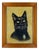 Cat Portrait, 1920s, Oil Painting on Panel, Framed For Sale