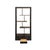 Brown Asian Inspired Asymmetrical Dark Brown Shelving Display Cabinet Divider For Sale - Image 8 of 12