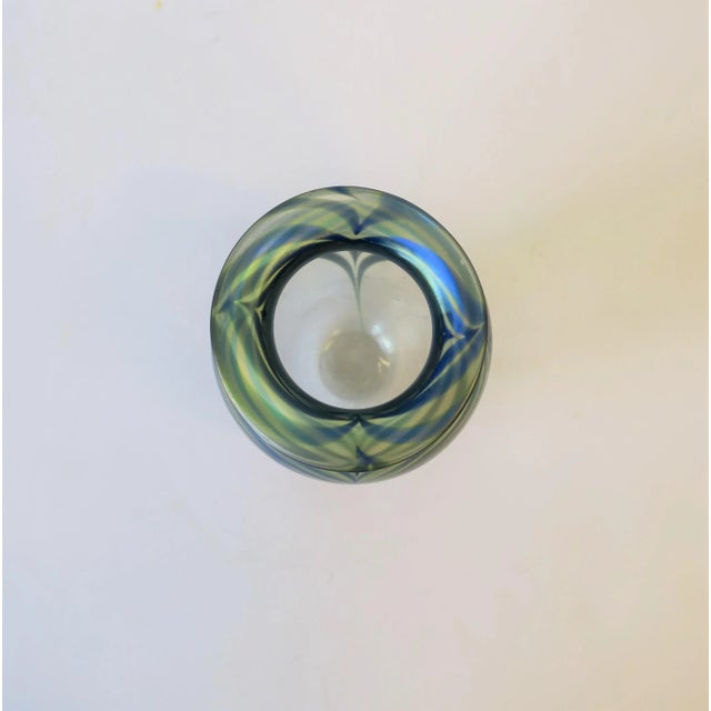 Signed Art Glass Vase in the Art Nouveau Style, Circa 1980s For Sale - Image 10 of 13