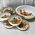 Ceramic Mid 20th Century Italian Salad Bowl Set in Glazed Terra Cotta With Orange Floral Design - 9 PCS For Sale - Image 7 of 11