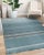 9x12 Opulent Majestic Blue Geometric Modern Flatweave Wool Carpet Rug For Sale - Image 4 of 9