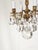 Antique 4 Arm 4 Light Glowing Graceful Brass Cut Lead Glass Crystal Chandelier ~ 4 Available For Sale - Image 10 of 12