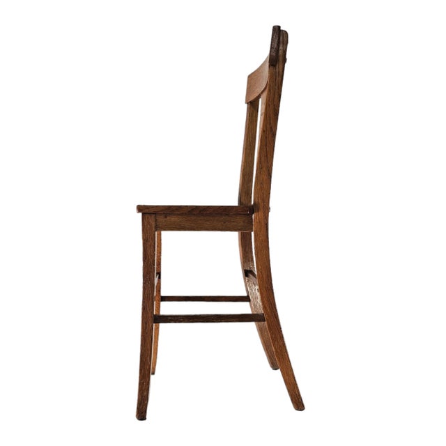 Solid Oak Child's Dining Chair 32" For Sale - Image 4 of 7