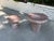 Mauve Pair of 1980s Postmodern Mauve Resin Faux Marble Swirl Pedestal Tables For Sale - Image 8 of 15