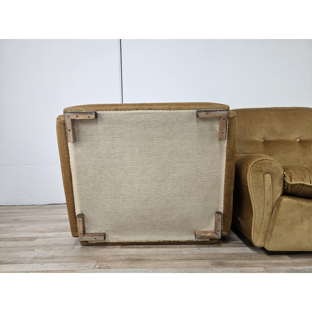 Vintage Italian Fabric Armchairs, 1970, Set of 2 For Sale - Image 16 of 18