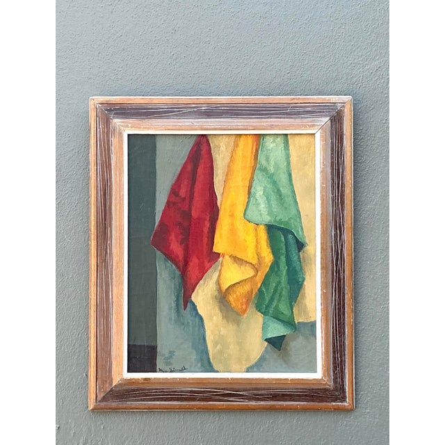 Vintage Original Still Life Oil Painting on Canvas For Sale - Image 12 of 12