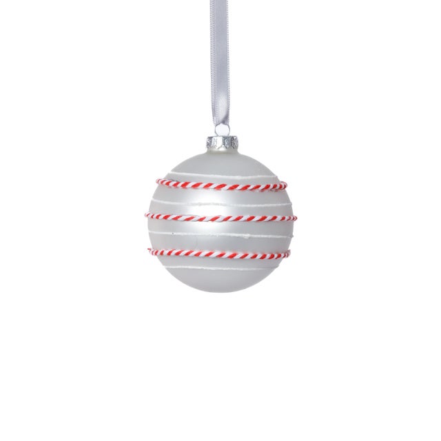 Add a festive touch to your seasonal décor with this set of 6 matte glass ball ornaments, each detailed with a charming...
