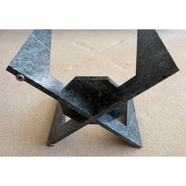 1980s Unique Postmodern Cultured Marble Coffee Table For Sale In Los Angeles - Image 6 of 8