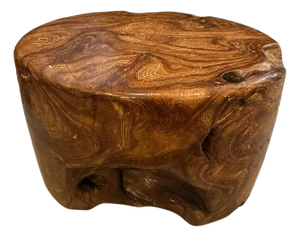 Andrianna Shamaris Impressive Round Teak Wood Coffee Table or Side Table