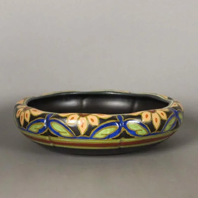 Antique Juendstil Ceramic Bowl from Gouda For Sale - Image 6 of 8
