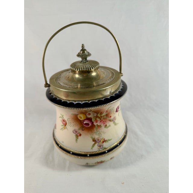 Antique, English, Carlton Ware, Ceramic, Biscuit Barrel For Sale - Image 12 of 12