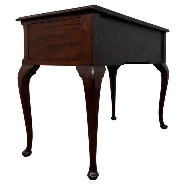 Early 20th Century Antique English Edwardian Mahogany Writing Table For Sale - Image 9 of 12