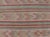 Colorful Vintage Embroidered Kilim With Stripes and Alternating Geometric Motifs For Sale In Atlanta - Image 6 of 12