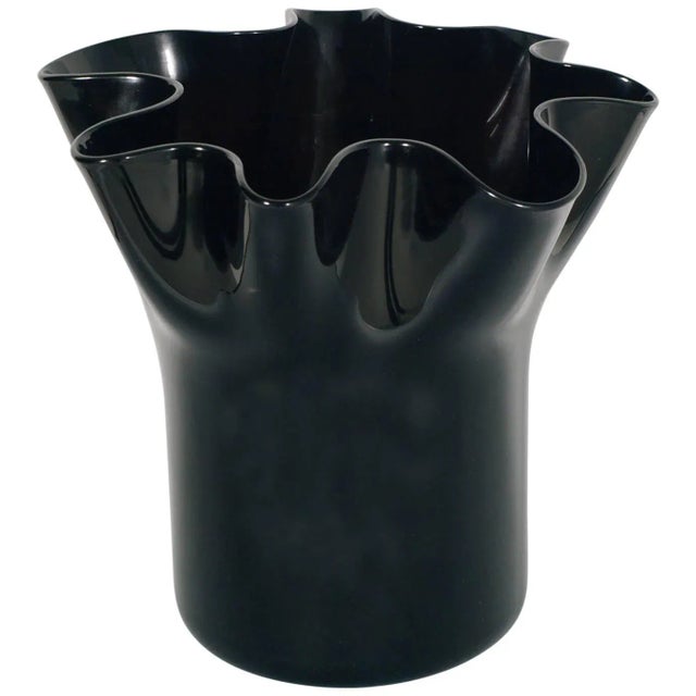 Mid-Century Black Blown Murano Glass Vase, 1960s For Sale - Image 4 of 4