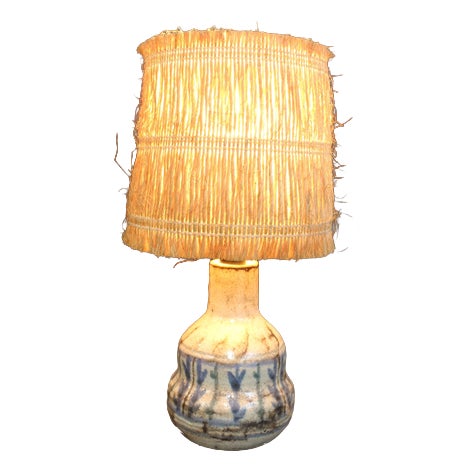 Mid-Century French Ceramic Table Lamp by Le Mûrier, Vallauris, 1960s For Sale