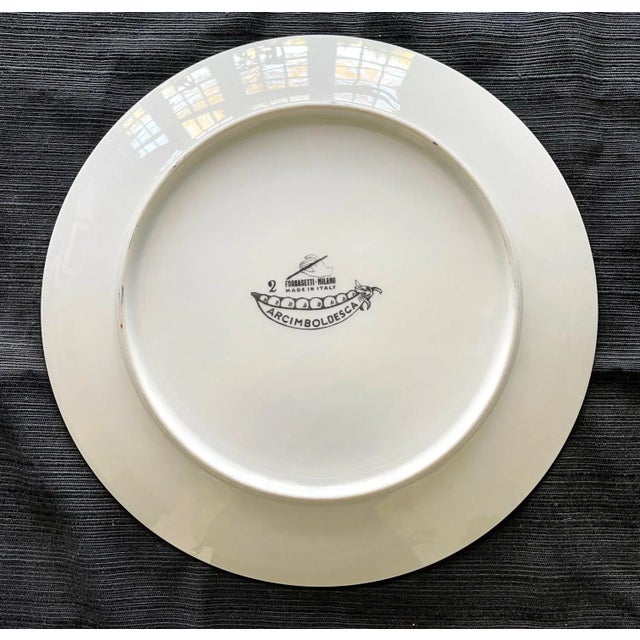 Late 20th Century Fornasetti Ceramic Vegetable Face Plate For Sale - Image 5 of 7