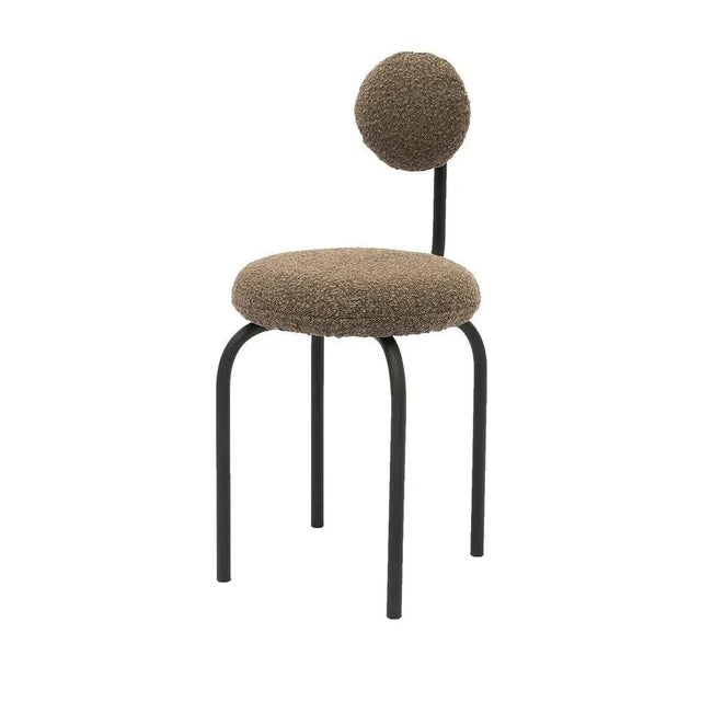 Object 077 chair by ng design dimensions: w 44 x d 50 x h 78 cm materials: bouclé fabric, powder-coated steel
