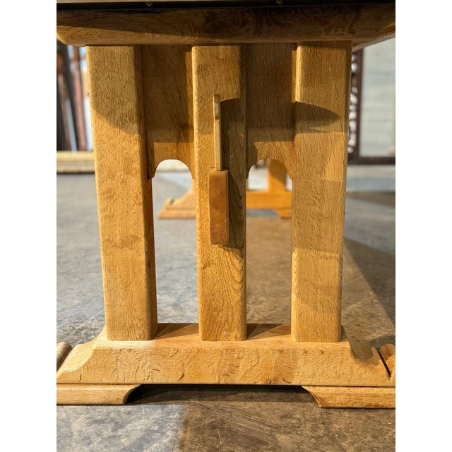 French Bleached Oak Farmhouse Dining Table, 1925 For Sale - Image 18 of 18