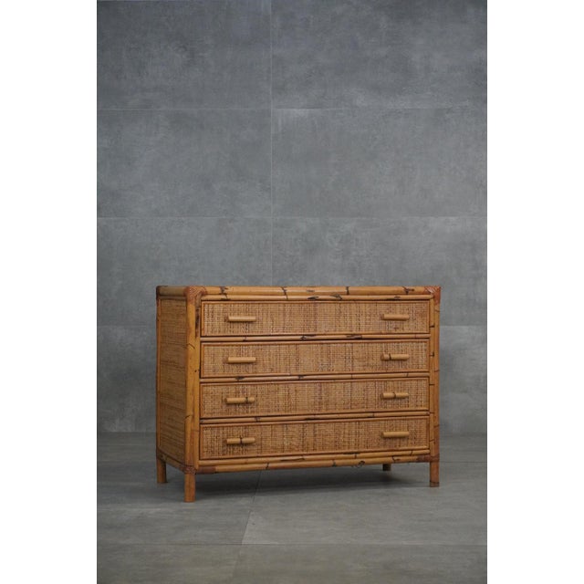 Vintage Wicker Chest of Drawers, 1960s For Sale - Image 6 of 6
