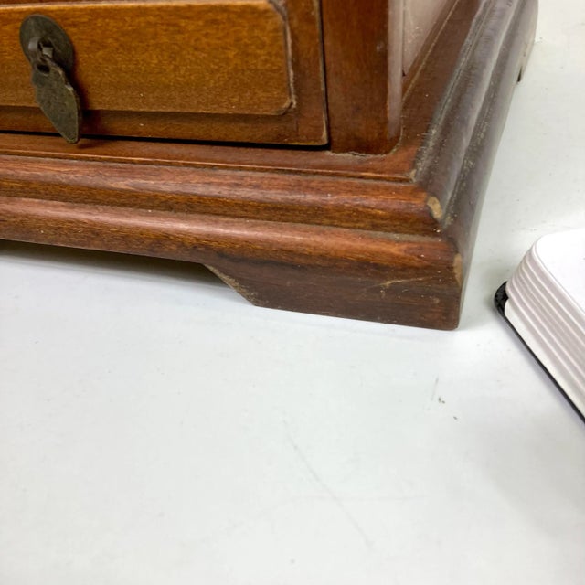 20th Century Hand Carved Wooden Lantern With Lattice Siding and a Drawer For Sale - Image 10 of 11