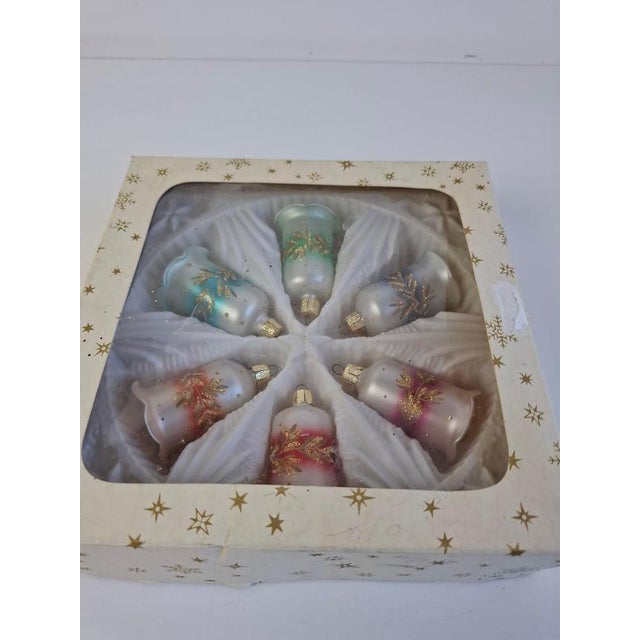 Vintage Czechoslovakian Glass Christmas Bells, 1960, Set of 6 For Sale - Image 16 of 17