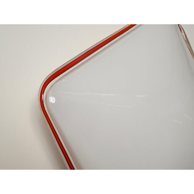 1970s Ceiling Lights in Red Murano Glass from Leucos, Italy, 1970s, Set of 2 For Sale - Image 5 of 17