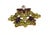 Late 20th Century 41ct Diamond Peridot & Amethyst 18k Yellow Gold Large Flower Brooch For Sale - Image 5 of 7