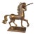 Exceptional 1982 Enesco Brass Unicorn Sculpture — Prancing Horse on Brass Base For Sale