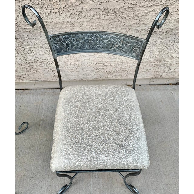 Vintage Upholstered Bistro Chairs For Sale In Phoenix - Image 6 of 11