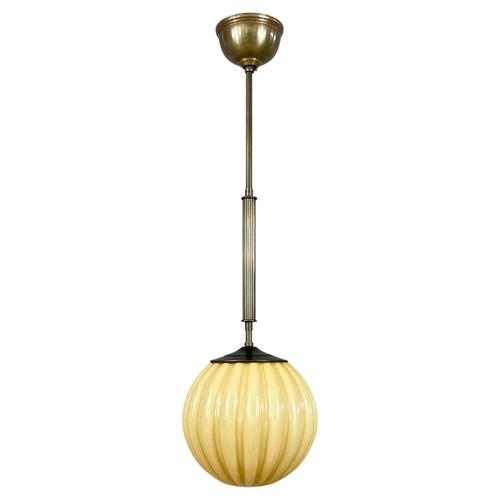 Art Deco Opaline Glass Pendant by Christian Bergh, Sweden 1930s For Sale - Image 15 of 15
