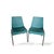 Contemporary Mid-Century Industrial Turquoise Plastic Dining Chairs from Morris of Glasgow, Set of 2 For Sale - Image 3 of 7