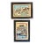 Vintage Japanese Hiroshige-Style Landscape Prints in Black Frames, Pair For Sale