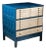 1930s Painted Oak Flat File Cabinet in Blue For Sale