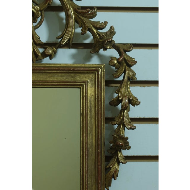 Italian Vintage Gold Decorated Italian Design Decorator Mirror For Sale - Image 3 of 10