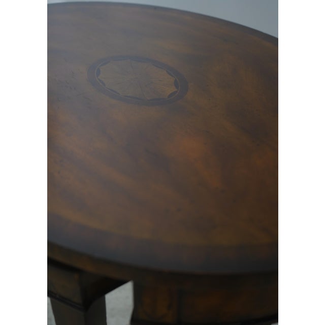 1990s Maitland Smith Oval Pair of Nesting Tables For Sale - Image 5 of 14