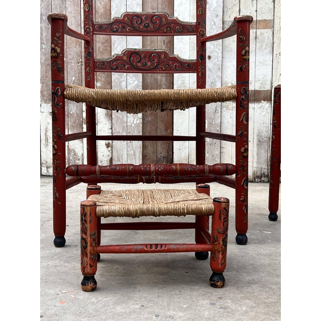 Antique Dinning Chairs in Wood, Set of 6 For Sale - Image 15 of 18