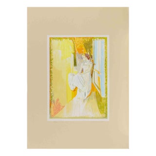 Gaetano Memmo, Lady in the Sun, Lithograph, 1970s For Sale