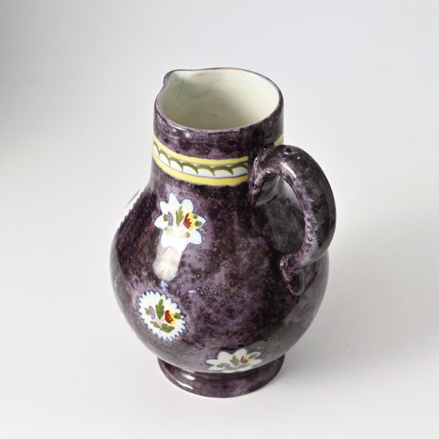 Antique Manganese Ceramic Jug from Boch Freres Keramis, 1800s For Sale - Image 9 of 15