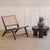 Wood Round Coffee Table with Cylindrical Legs in Black Stained Wood For Sale - Image 7 of 7