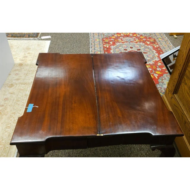 Rare Georgian Mahogany Accordion Folding Games Table, Circa 1790