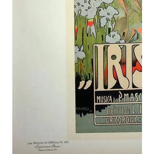 Hohenstein, Iris, Opéra-Comique, 1899, Original Lithograph For Sale - Image 3 of 6