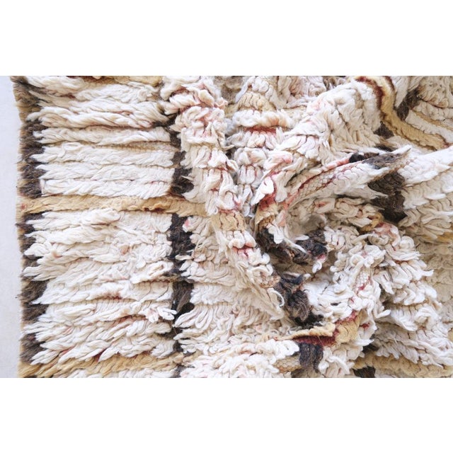 Cream 1980's Moroccan Mid Century Cream Runner Rug - 11.1 X 3 Ft For Sale - Image 8 of 8