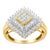 Contemporary 10K Yellow Gold Diamond Ballerina Ring (1 Cttw, I-J Color, I1-I2 Clarity) - Size 6 For Sale - Image 3 of 7