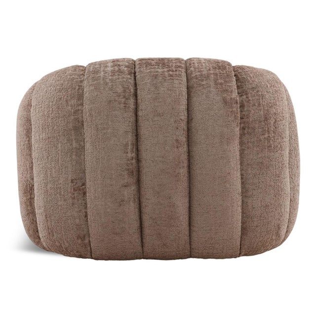 Modern Tufted Coco Swivel Chair For Sale - Image 4 of 6