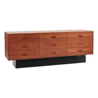 Vintage Mid Century Lowboy Teak Wood Dresser 1960s For Sale